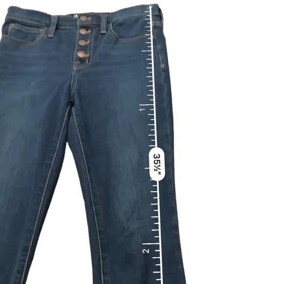 Madewell Women’s 10” High-Rise Skinny Dark Wash Jeans Size 25 - Picture 3 of 9